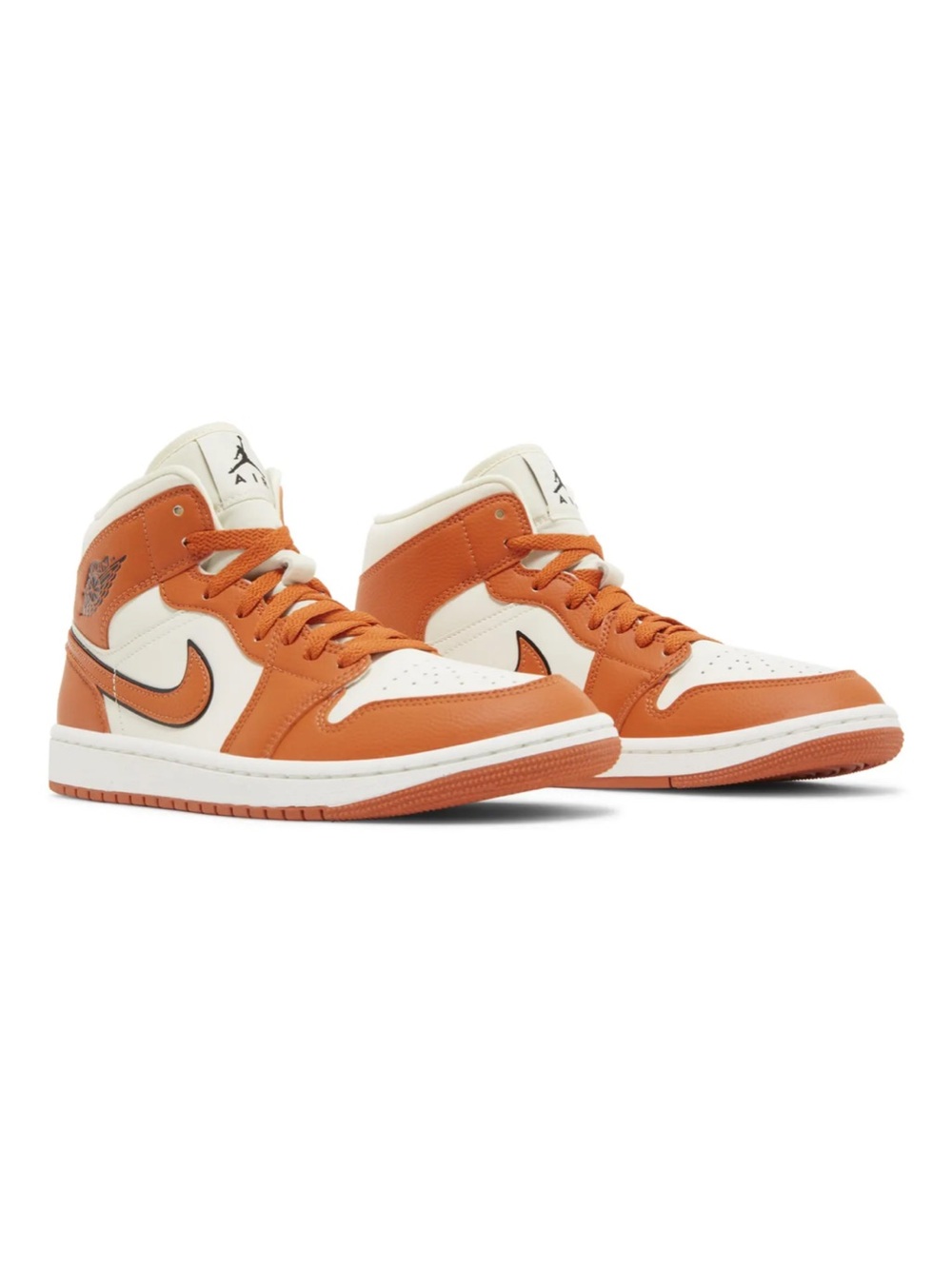 Womens 6.5 Orange and Cream High-Top Sneakers - Picture 3 of 8